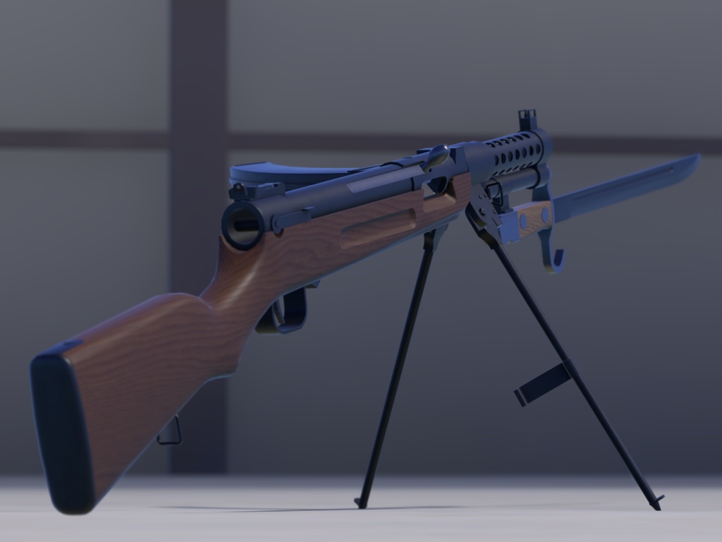 改修三型機関短銃(百式) 【VRC想定3Dモデル】