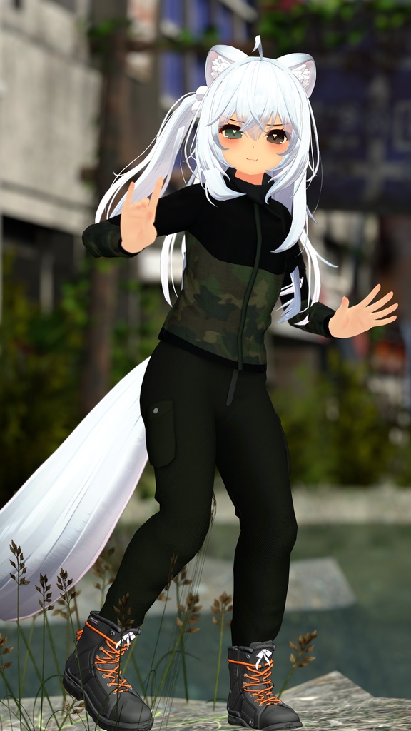 【狐雪対応】シンプルジャンパーセット (VRC想定3Dモデル)