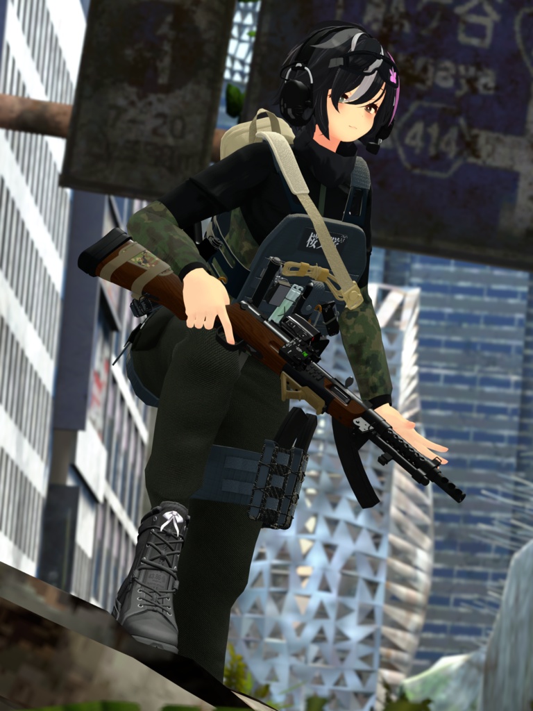 【狐雪対応】シンプルジャンパーセット (VRC想定3Dモデル)