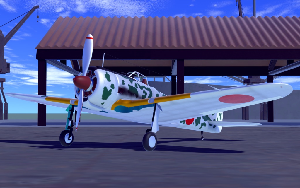 日本陸軍戦闘機 キ-43-1 一式戦闘機 隼【VRC想定3Dモデル】