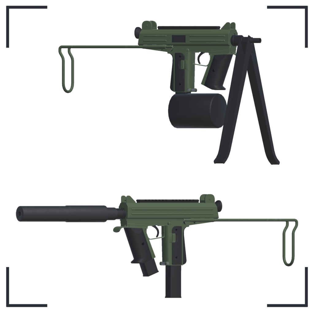 CBJ-MS 6.5mm×25 PDW【VRC想定3Dモデル】