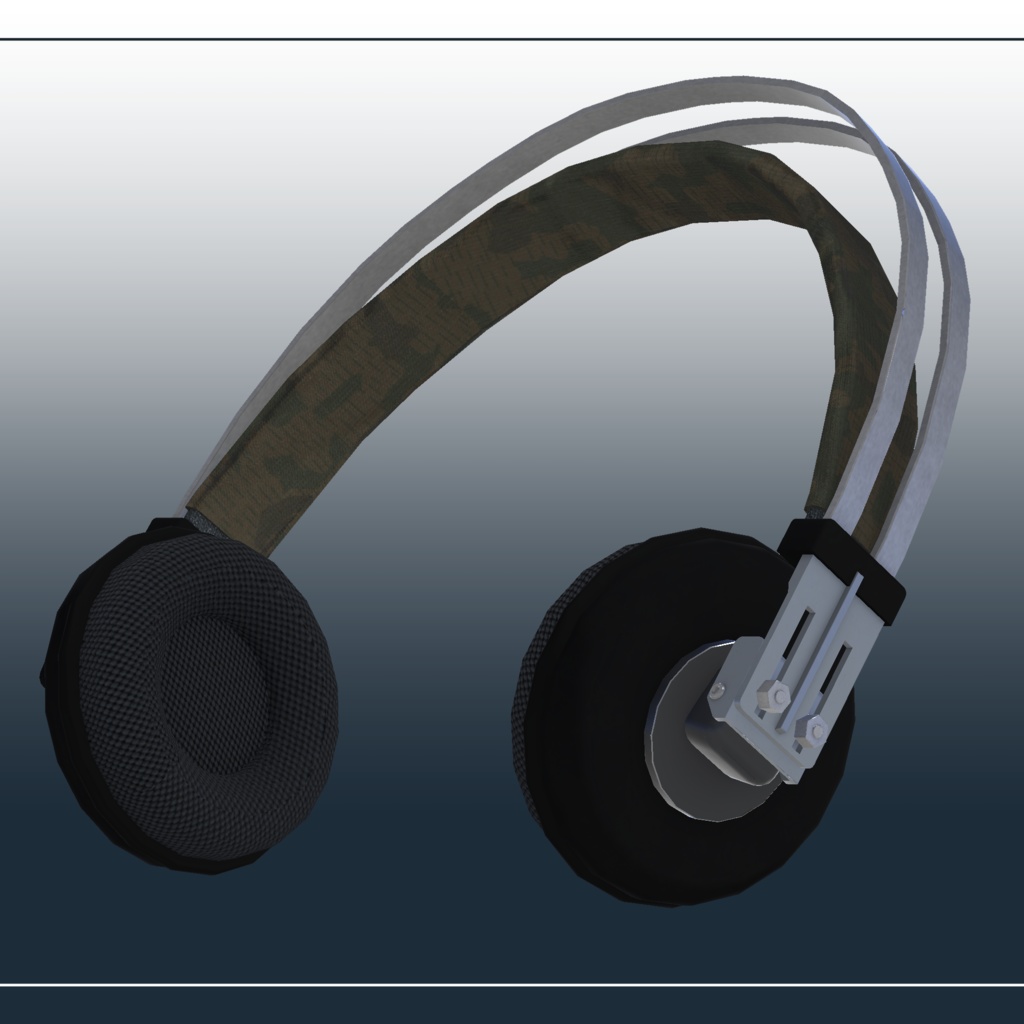 Type1 Head phone (一式ヘッドホン) VRC想定3Dモデル