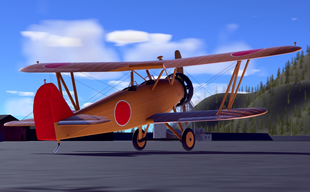 九三式中間練習機 赤とんぼ【VRC想定3Dモデル】
