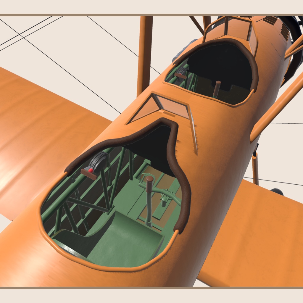 九三式中間練習機 赤とんぼ【VRC想定3Dモデル】