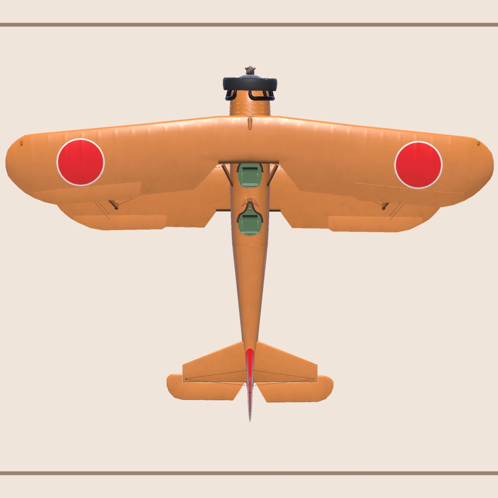 九三式中間練習機 赤とんぼ【VRC想定3Dモデル】
