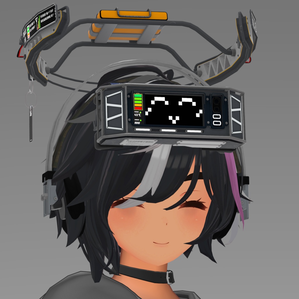 八五式小型電子補助機 (Type85Head Gear) VRC想定3Dモデル