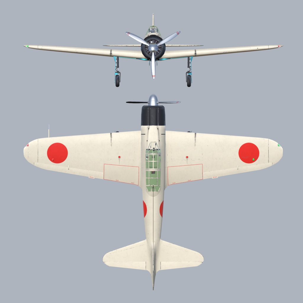 A6M2b 零式艦上戦闘機二一型【VRC想定3Dモデル】