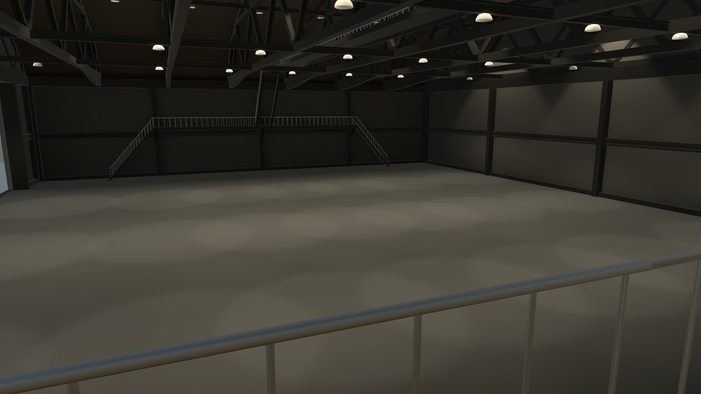 航空機向け大型格納庫 【VRC想定3Dモデル】