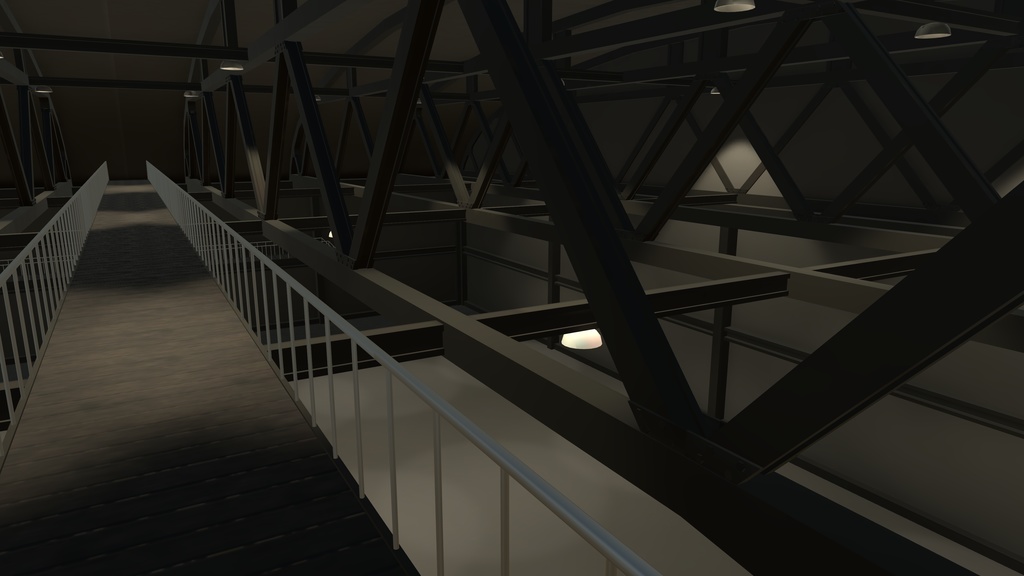 航空機向け大型格納庫 【VRC想定3Dモデル】