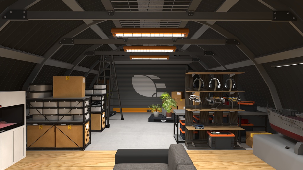 Simple Hut Room 【VRC想定3Dモデル】
