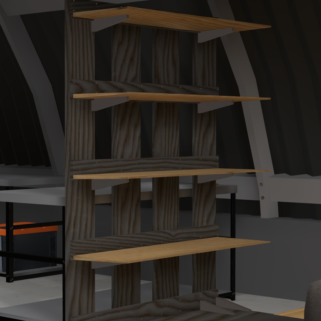 Simple Hut Room 【VRC想定3Dモデル】