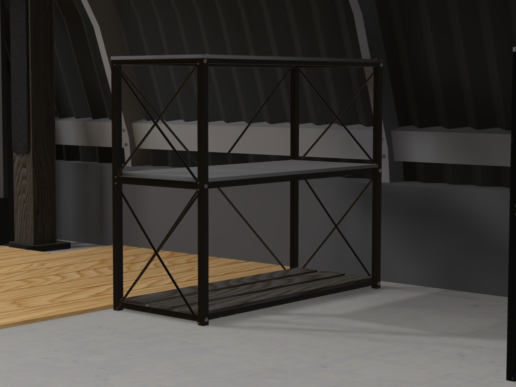 Simple Hut Room 【VRC想定3Dモデル】