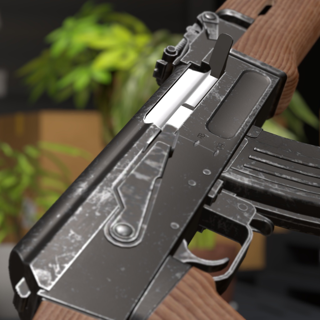 AK-47 7.62×39 アサルトライフル 【VRC想定3Dモデル】