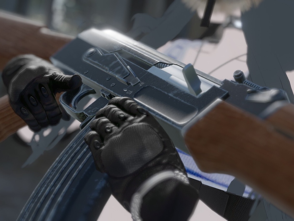 AK-47 7.62×39 アサルトライフル 【VRC想定3Dモデル】