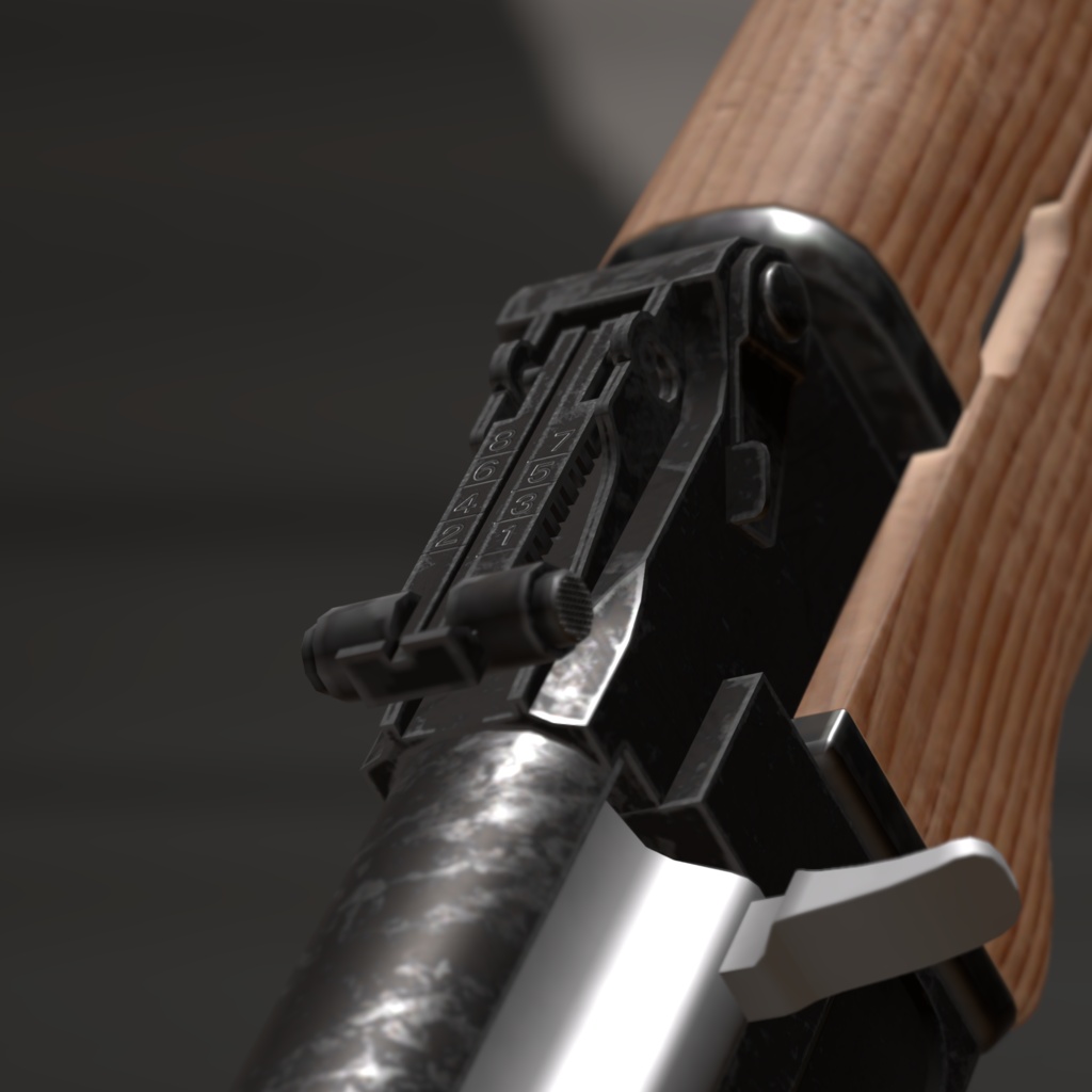 AK-47 7.62×39 アサルトライフル 【VRC想定3Dモデル】