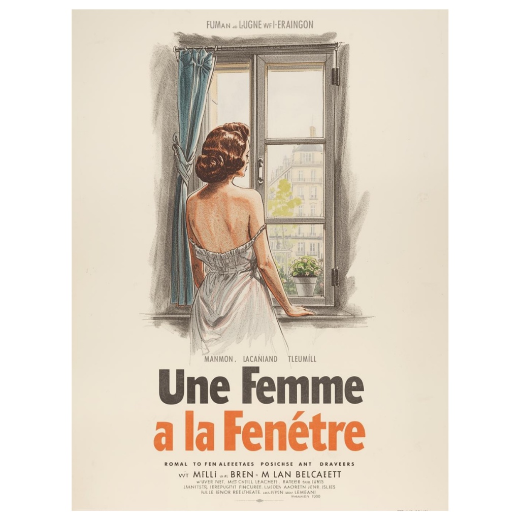 1950年代風、架空映画ポスター クリップアート20点