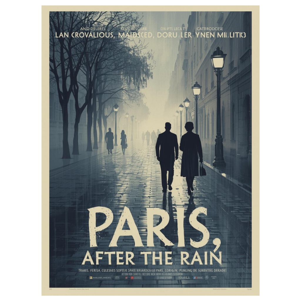 1950年代風、架空映画ポスター クリップアート20点