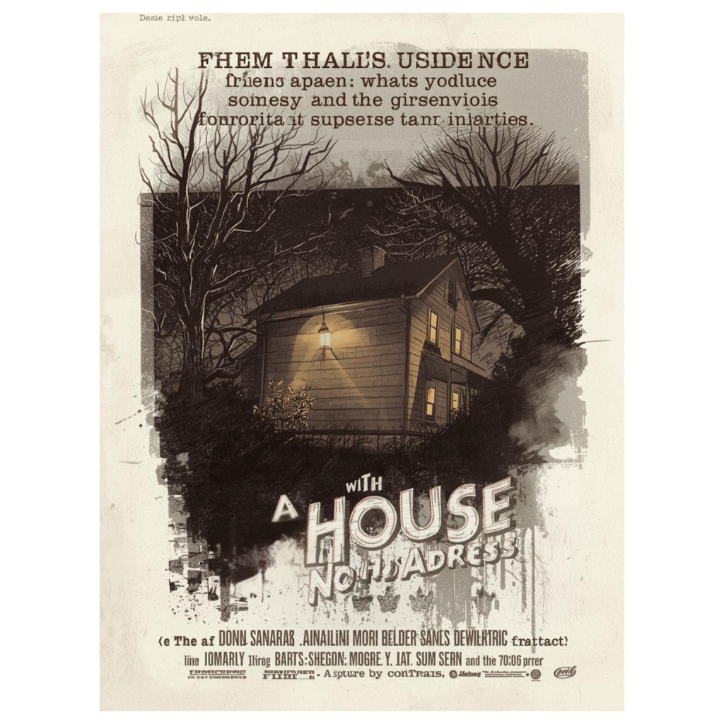 1950年代風、架空映画ポスター クリップアート20点