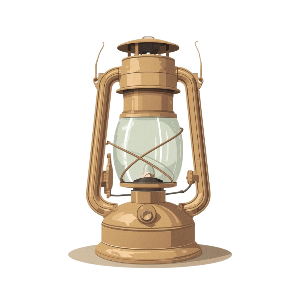 1920年代風、ヴィンテージキャンプ用品 クリップアート21点