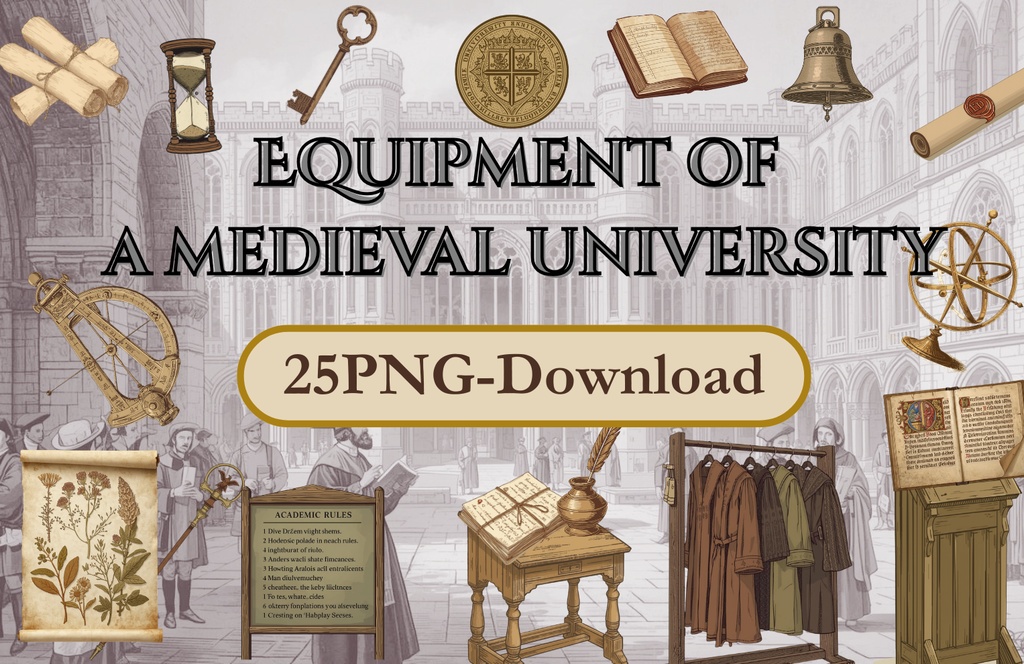 中世～ルネサンス期大学クリップアート25セット