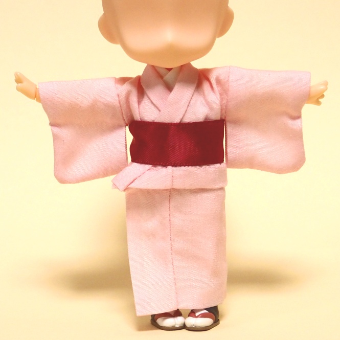 色が選べるオーダーメイド ねんどろいどどーる 無地 女物着物(浴衣) 帯 オーダーメイド