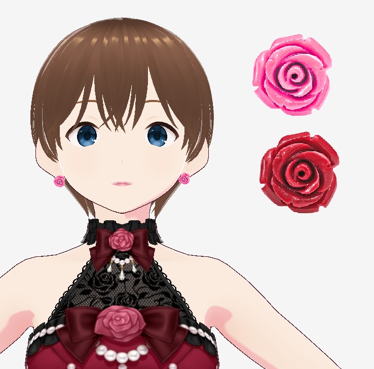 Rose Earrings【VRoid】