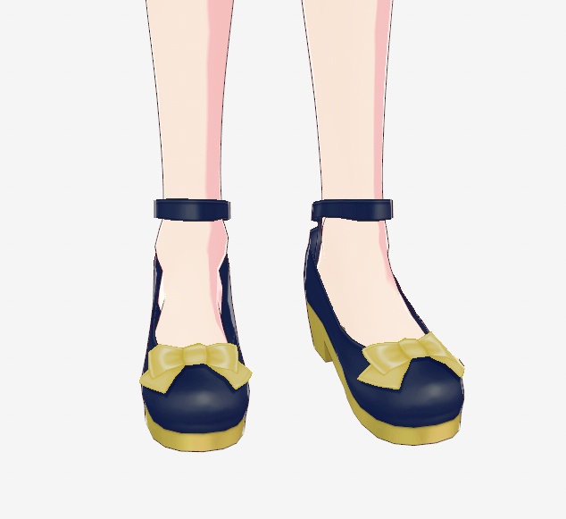 Blue and Gold Shoes 【VRoid】