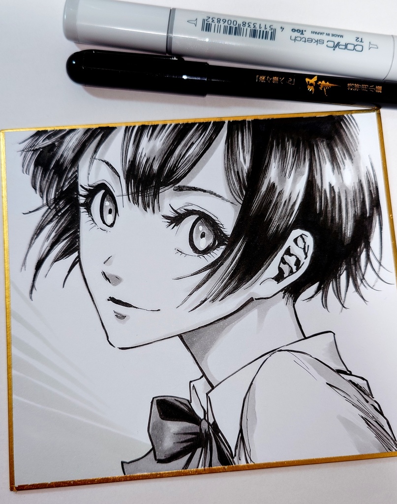 オリジナルイラスト 小色紙