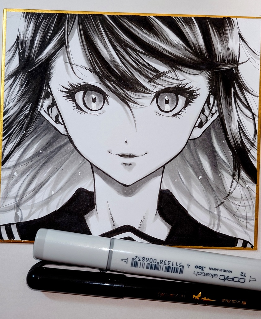 オリジナルイラスト 小色紙