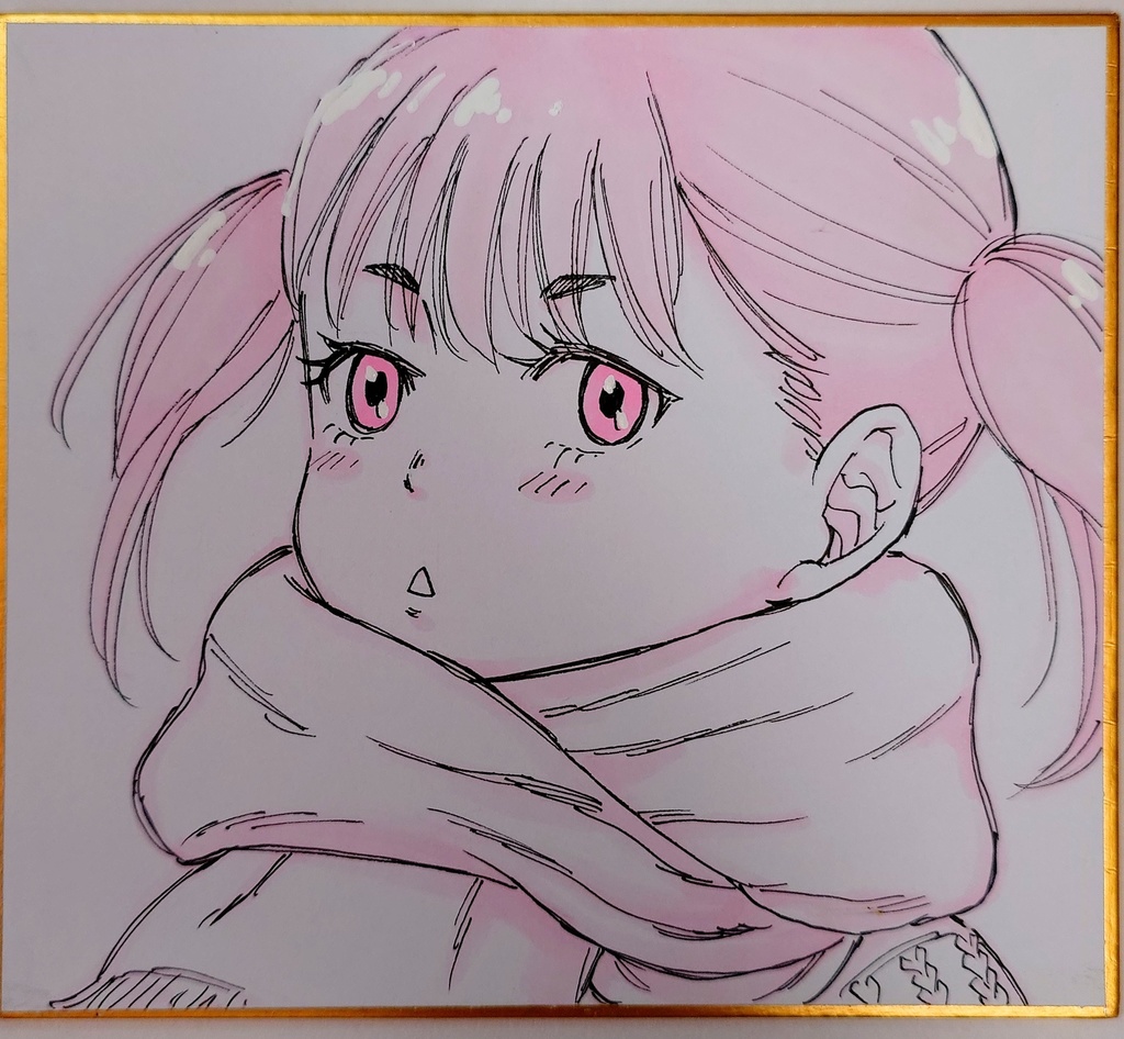 オリジナルイラスト 小色紙