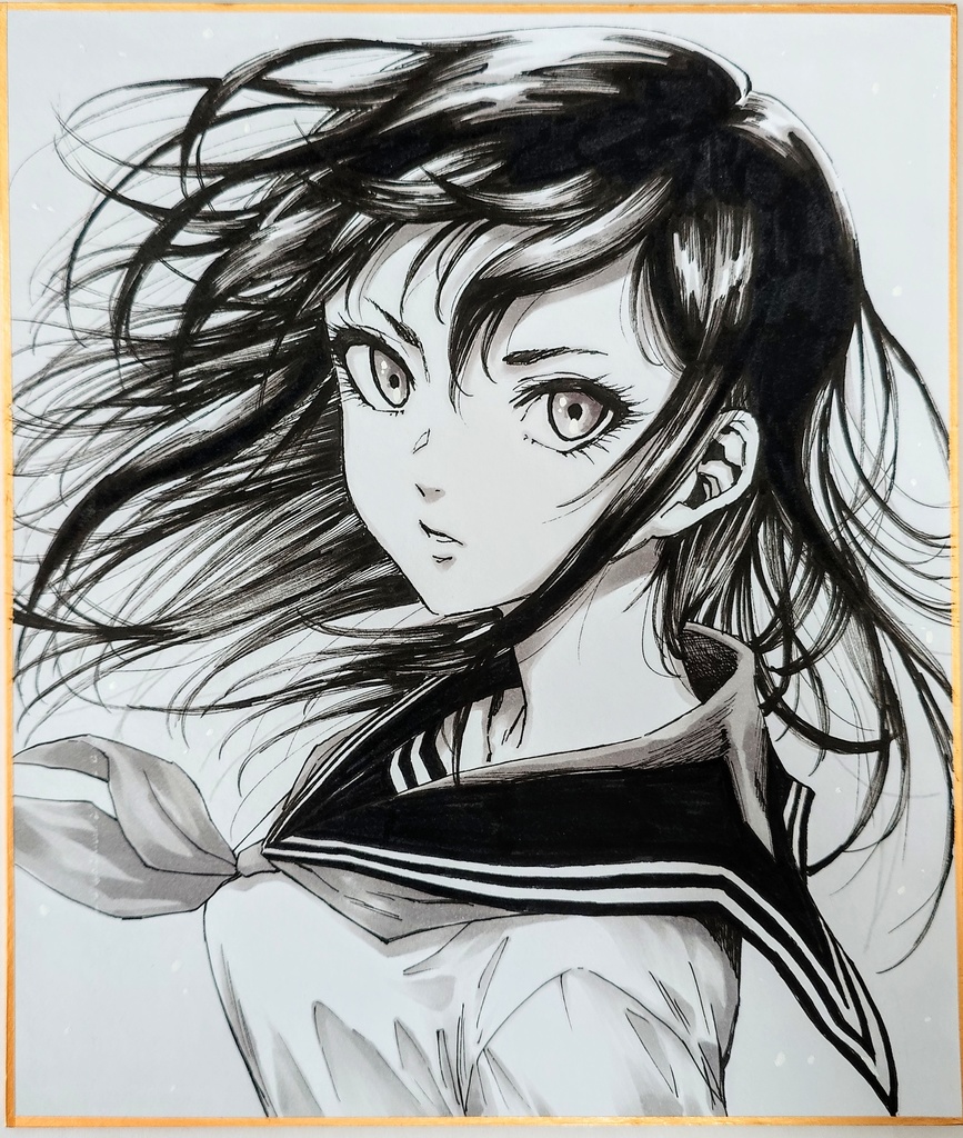 オリジナルイラスト　中色紙