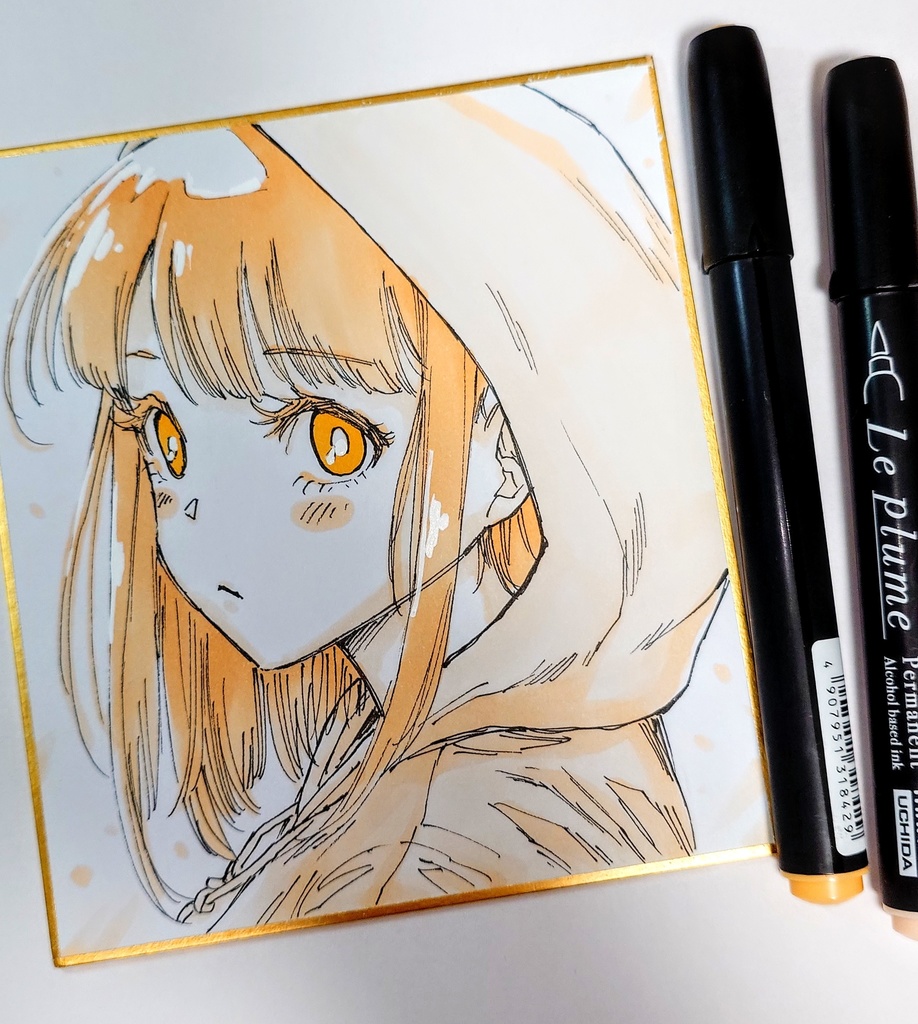 オリジナルイラスト 小色紙