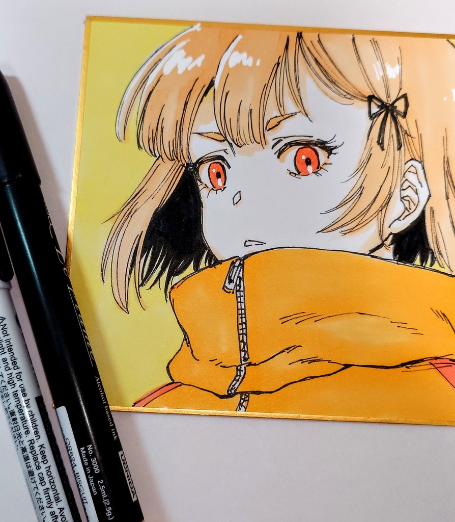 オリジナルイラスト 小色紙