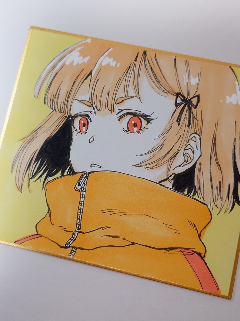 オリジナルイラスト 小色紙