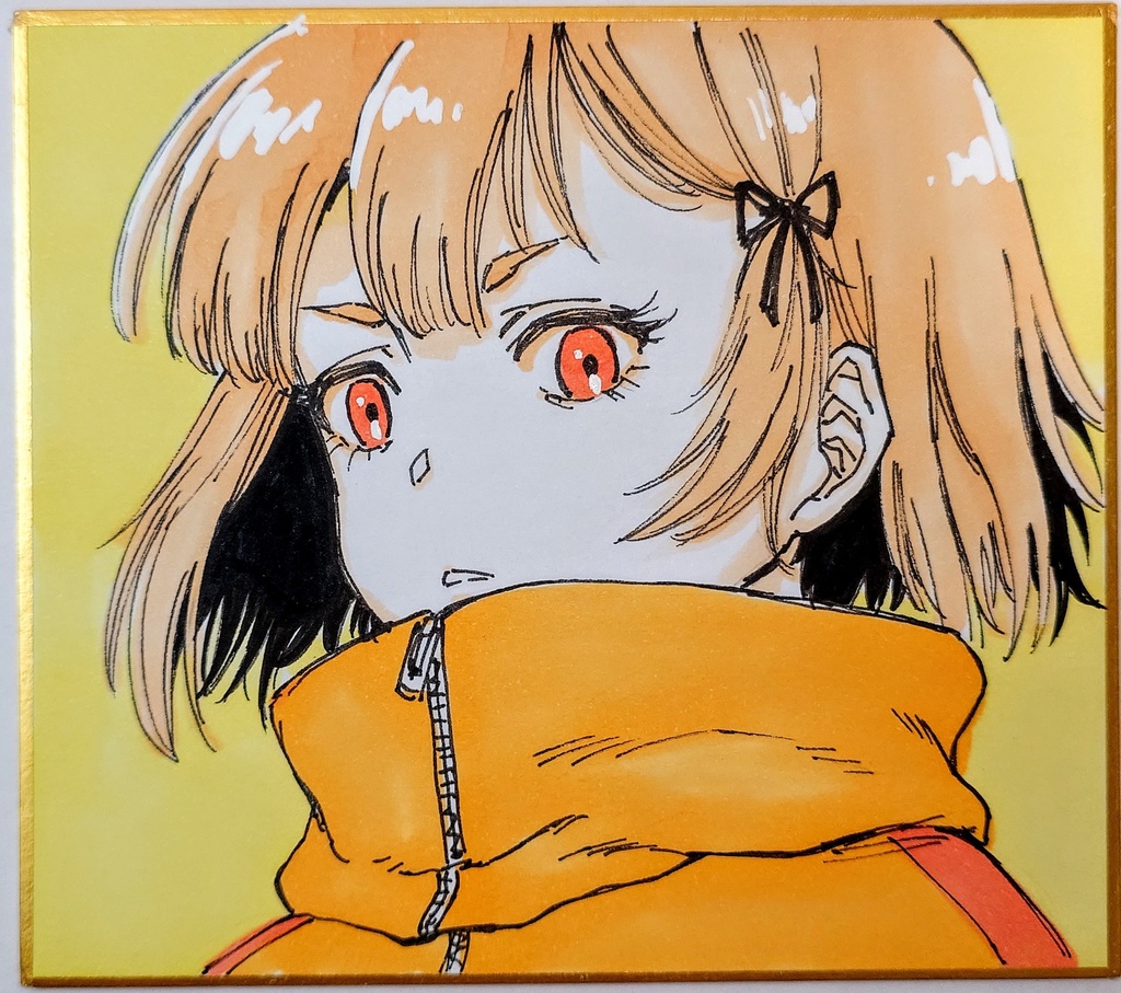 オリジナルイラスト 小色紙
