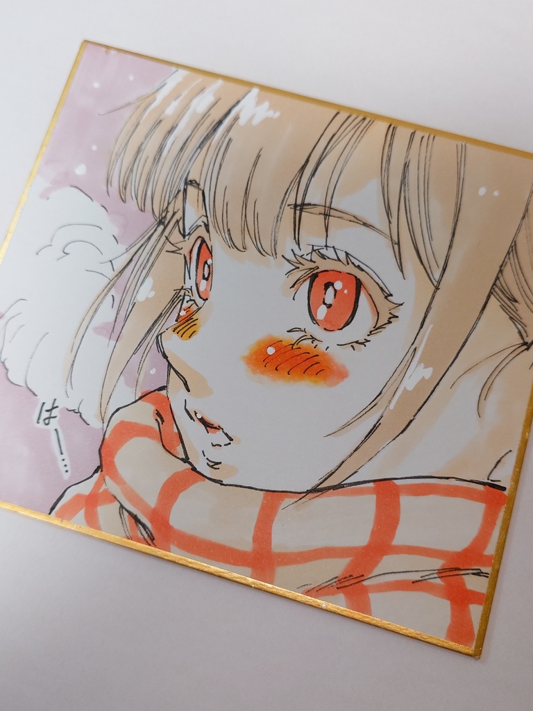 オリジナルイラスト 小色紙