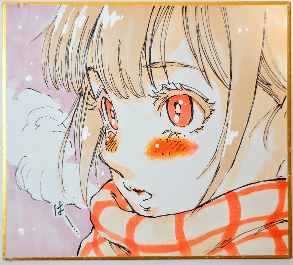 オリジナルイラスト 小色紙