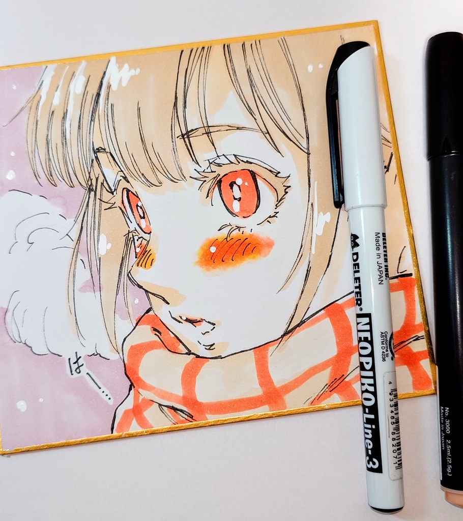 オリジナルイラスト 小色紙