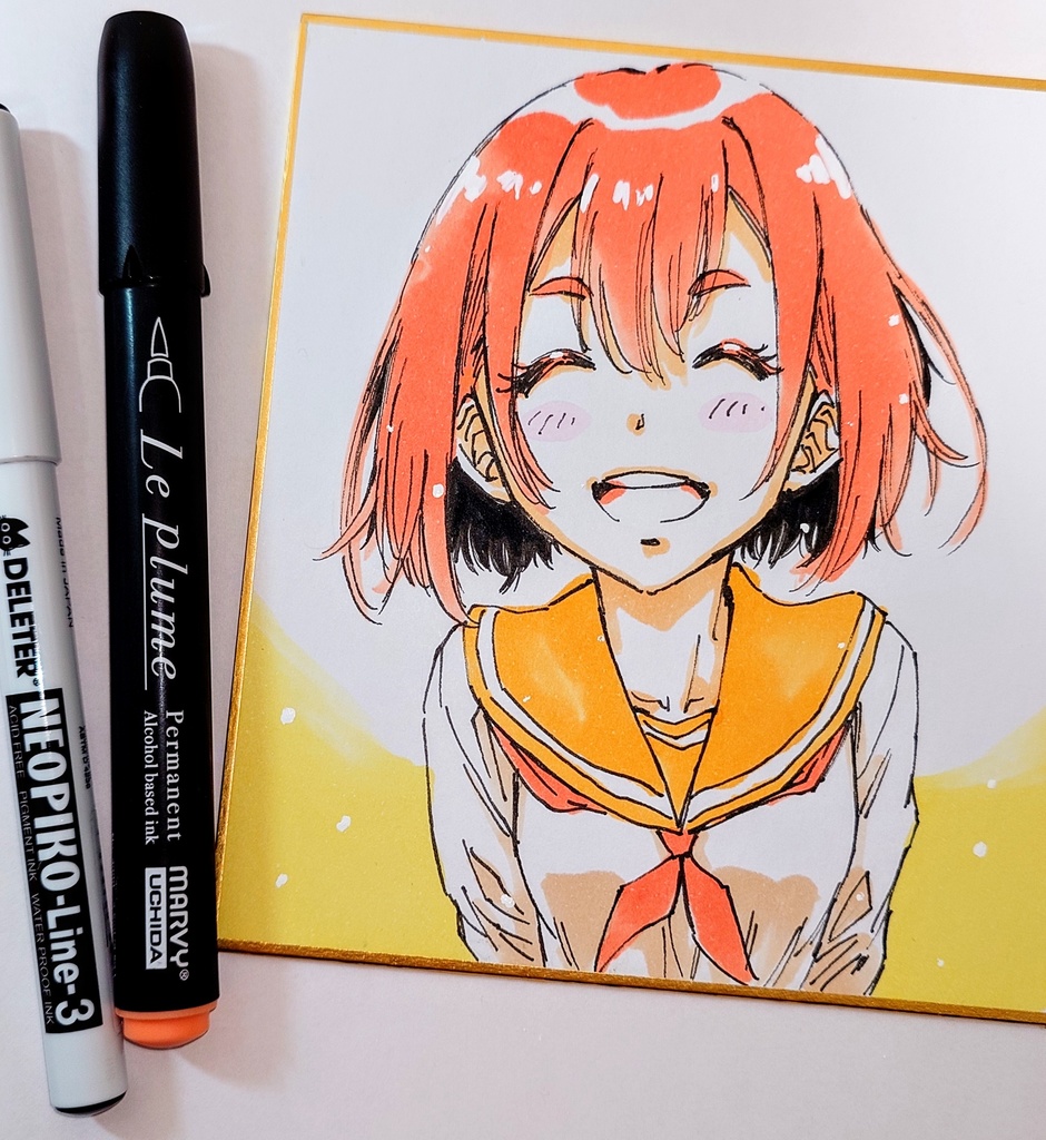 オリジナルイラスト 小色紙