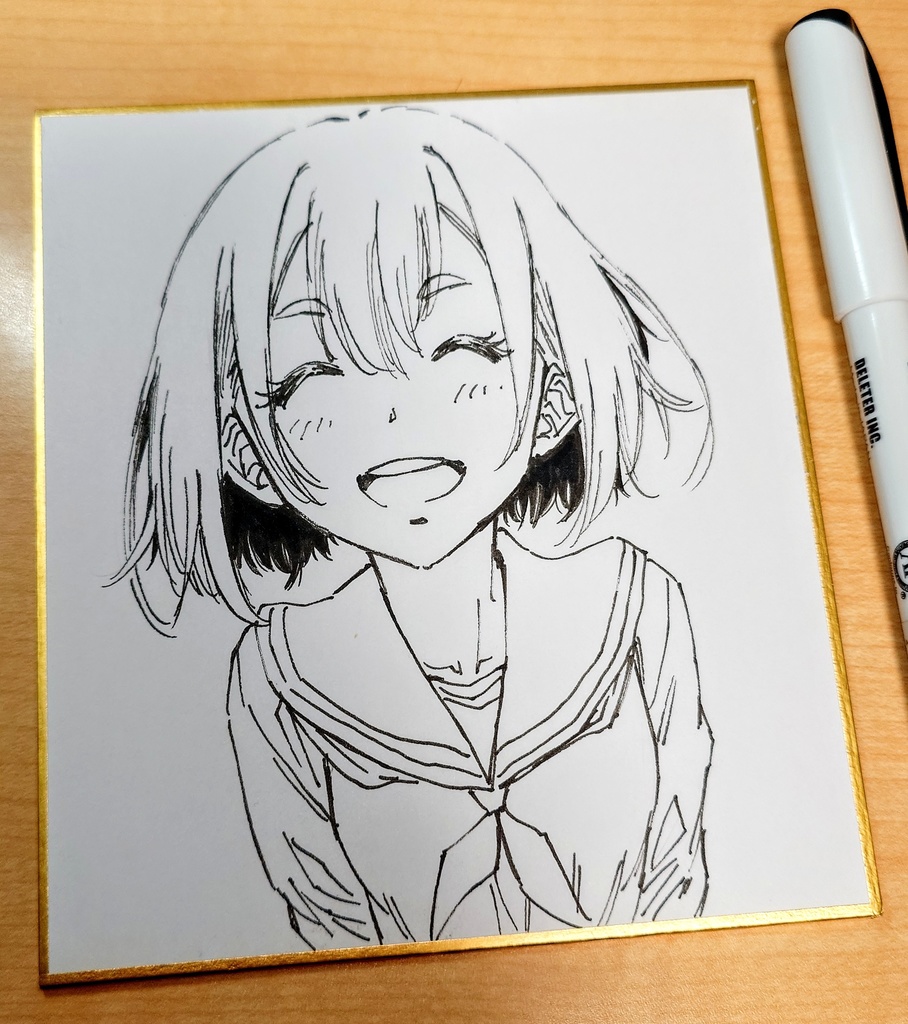 オリジナルイラスト 小色紙