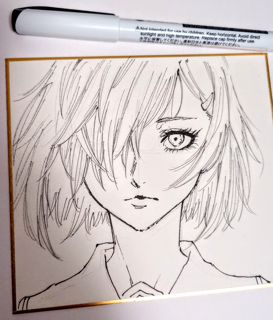 オリジナルイラスト 小色紙