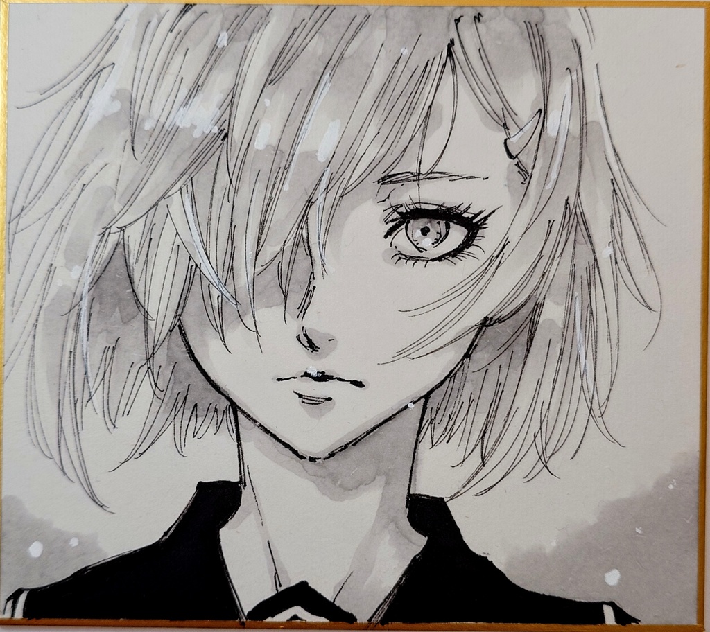 オリジナルイラスト 小色紙