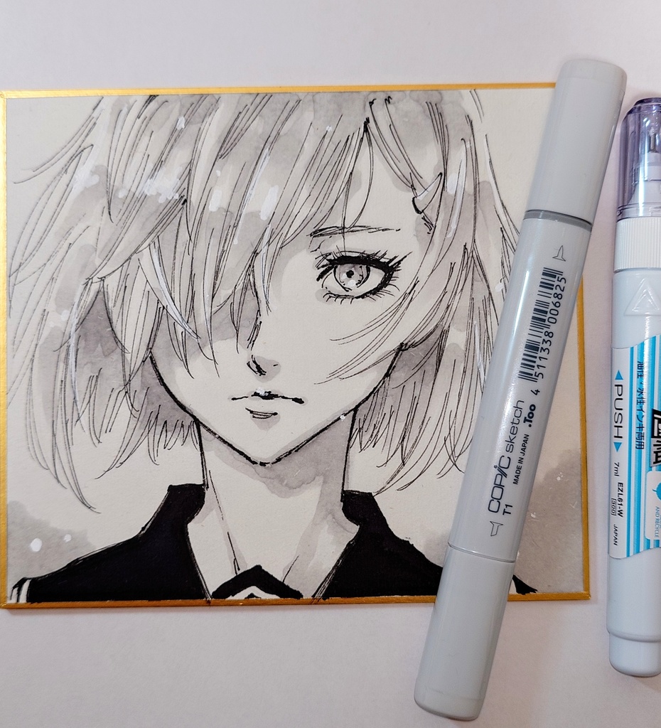 オリジナルイラスト 小色紙