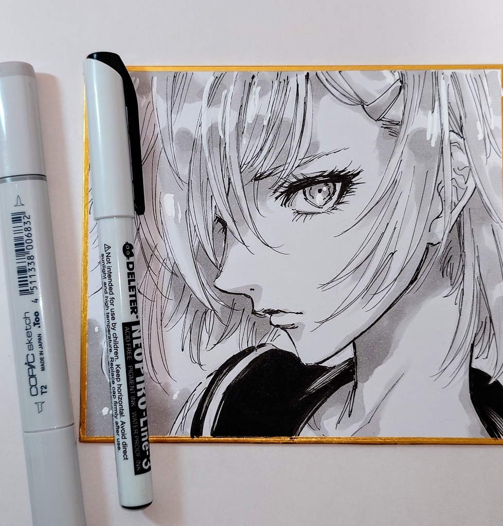 オリジナルイラスト 小色紙