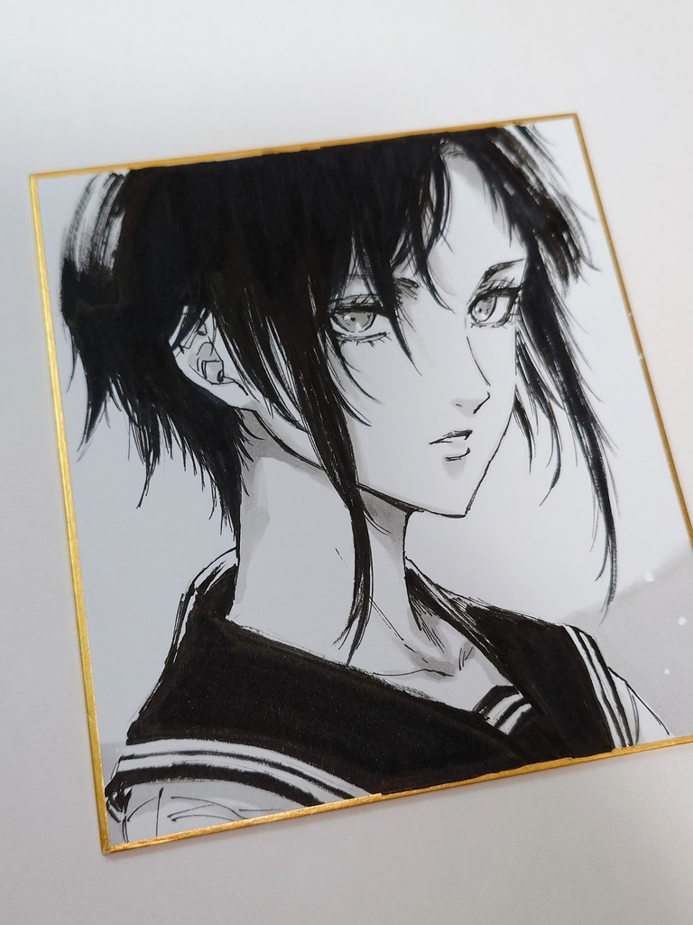 オリジナルイラスト 小色紙