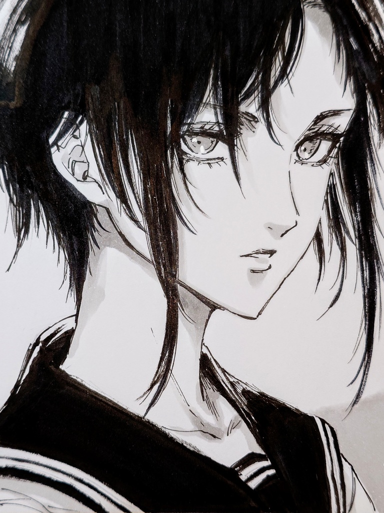 オリジナルイラスト　小色紙