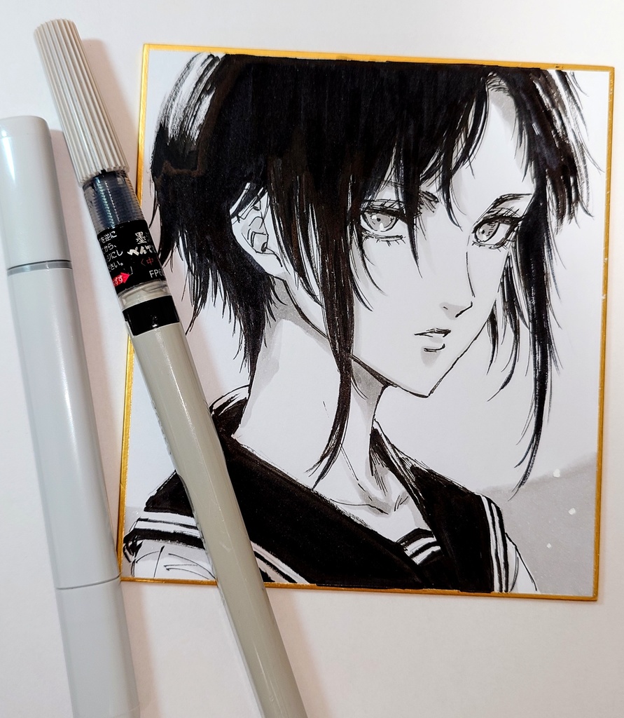 オリジナルイラスト 小色紙