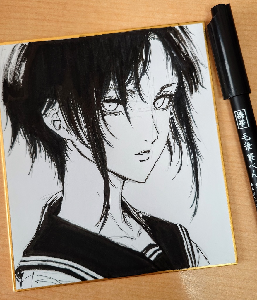 オリジナルイラスト 小色紙