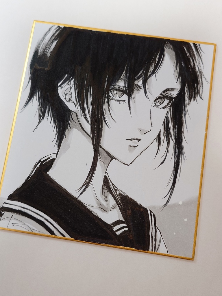 オリジナルイラスト 小色紙