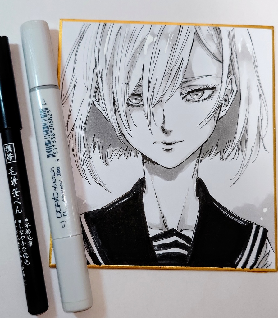 オリジナルイラスト 小色紙